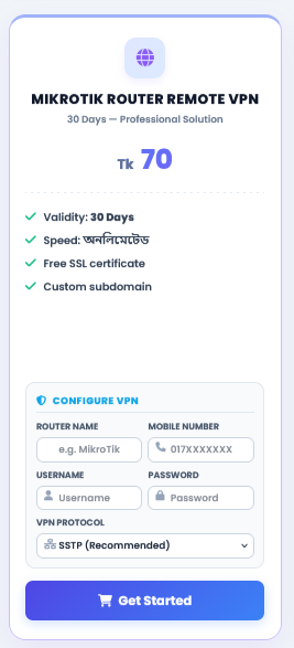 MikroTik Router Remote VPN 30 Day * Offer price*